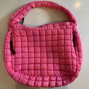 Free People Movement Quilted Carryall - pink NWOT
